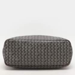 Pre Owned Tory Burch Grey Coated Canvas Ever Ready Tote