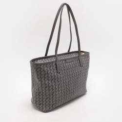 Pre Owned Tory Burch Grey Coated Canvas Ever Ready Tote