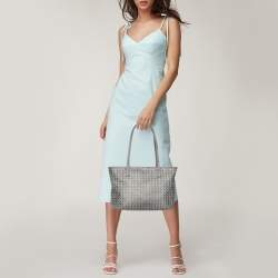 Pre Owned Tory Burch Grey Coated Canvas Ever Ready Tote