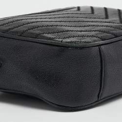 Tory Burch Black Quilted Leather Alexa Camera Crossbody Bag