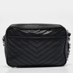 Tory Burch Black Quilted Leather Alexa Camera Crossbody Bag