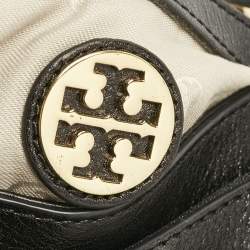 Tory Burch Black Leather Reva Logo Crossbody Bag
