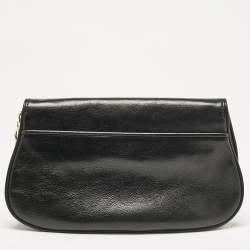 Tory Burch Black Leather Reva Logo Crossbody Bag