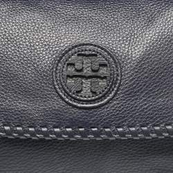 Pre Owned Tory Burch Blue Leather Marion Shoulder Bag