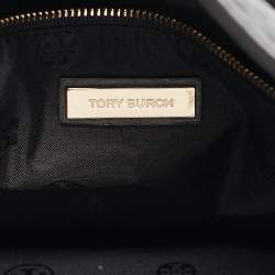 Pre Owned Tory Burch Black Quilted Leather Marion Tote