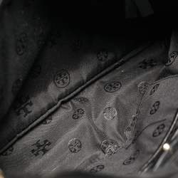 Pre Owned Tory Burch Black Quilted Leather Marion Tote