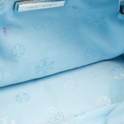 Tory Burch Light Blue Leather Robinson Shoulder Bag