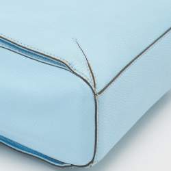 Tory Burch Light Blue Leather Robinson Shoulder Bag