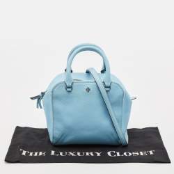 Tory Burch Light Blue Leather Robinson Shoulder Bag
