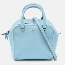 Tory Burch Light Blue Leather Robinson Shoulder Bag