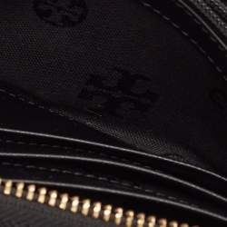 Tory Burch Black/Red Leather Robinson Wristlet Wallet