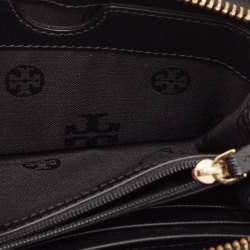 Tory Burch Black/Red Leather Robinson Wristlet Wallet