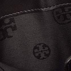 Tory Burch Black/Red Leather Robinson Wristlet Wallet