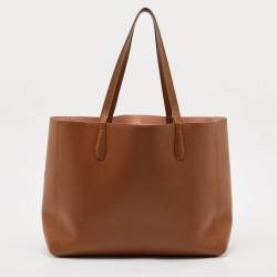 Pre Owned Tory Burch Brown Leather Perry Tote