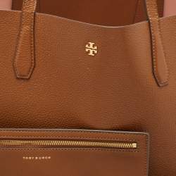Pre Owned Tory Burch Brown Leather Perry Tote