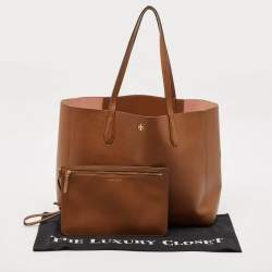 Pre Owned Tory Burch Brown Leather Perry Tote