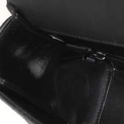 Pre Owned Tory Burch Matte Black Polyurethane Fleming Shoulder Bag