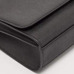 Pre Owned Tory Burch Black Leather Emerson Combo Crossbody Bag