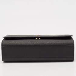 Pre Owned Tory Burch Black Leather Emerson Combo Crossbody Bag