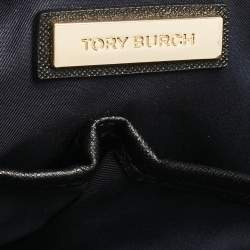 Tory Burch Black Leather Small Robinson Tote