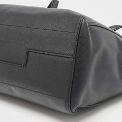 Tory Burch Black Leather Small Robinson Tote