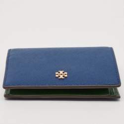 Tory Burch Blue/Green Leather Bifold Wallet