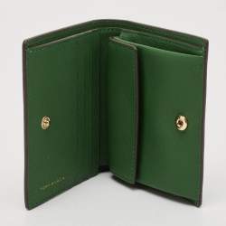 Tory Burch Blue/Green Leather Bifold Wallet