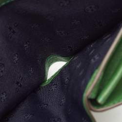 Tory Burch Blue/Green Leather Bifold Wallet