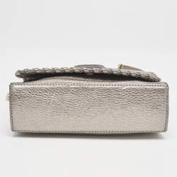 Tory Burch Metallic Leather Marion Shoulder Bag