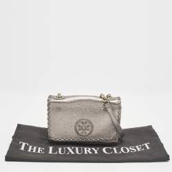 Tory Burch Metallic Leather Marion Shoulder Bag