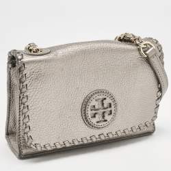 Tory Burch Metallic Leather Marion Shoulder Bag