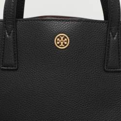 Tory Burch Black Leather Walker Tote