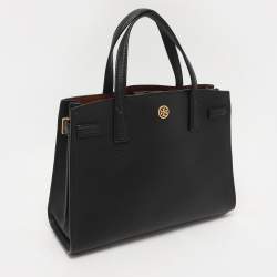 Tory Burch Black Leather Walker Tote