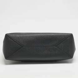 Pre Owned Tory Burch Black Leather Large Emerson Double Zip Tote