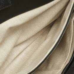 Pre Owned Tory Burch Black Leather Large Emerson Double Zip Tote