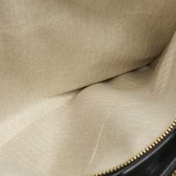 Pre Owned Tory Burch Black Leather Large Emerson Double Zip Tote