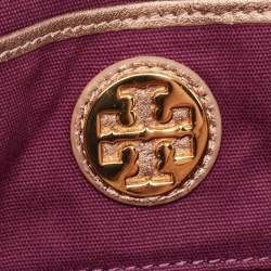 Tory Burch Bronze Leather T Perforated Logo Crossbody Bag