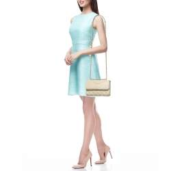 Tory Burch Light Beige Leather Small Fleming Shoulder Bag