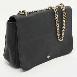 Tory Burch Black Leather Chain Shoulder Bag