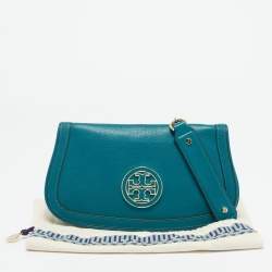 Tory Burch Teal Green Leather Amanda Crossbody Bag