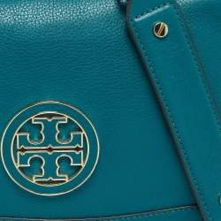 Tory Burch Teal Green Leather Amanda Crossbody Bag