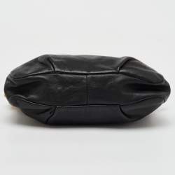 Tory Burch Black Leather Marion Saddle Shoulder Bag