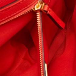 Pre Owned Tory Burch Orange Leather Kira Shoulder Bag