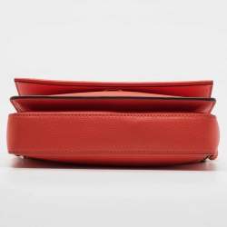 Pre Owned Tory Burch Orange Leather Kira Shoulder Bag