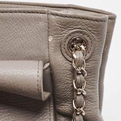 Pre Owned Tory Burch Beige Leather Marion Flap Shoulder Bag