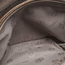 Pre Owned Tory Burch Beige Leather Marion Flap Shoulder Bag