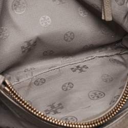 Pre Owned Tory Burch Beige Leather Marion Flap Shoulder Bag