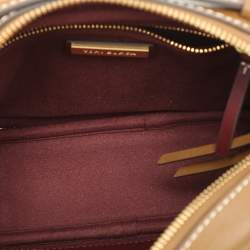 Tory Burch Brown/Beige T Monogram Jacquard and Leather Crossbody Bag