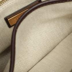 Tory Burch Green Leather and Suede Whipstitch Flap Bag