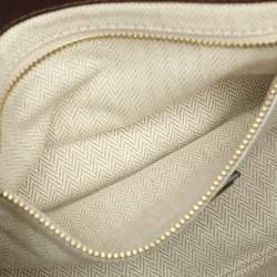 Tory Burch Green Leather and Suede Whipstitch Flap Bag